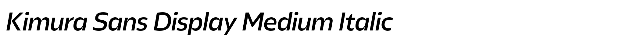 Kimura Sans Display Medium Italic image